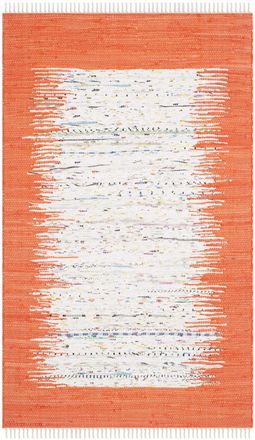 Safavieh Alfombra algod&oacute;n neutrale/arancione 122 x 183 cm