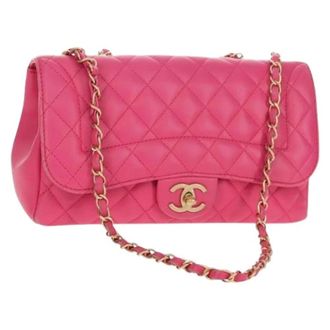 Chanel Pre-owned Leren Schoudertas - Dames - Pre-owned - Roze - Maat: ONE Size Leer