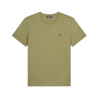 Dondup T-Shirts, male, Green, Size: XL Regular-fit Crew-neck T-shirt