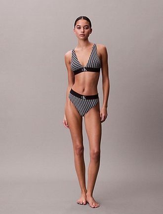 Calvin Klein Stretch Thong - Graphic Monogram Microfibre