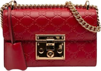 Gucci Pre-owned Cross Body Bags, female, Red, Size: ONE SIZE Pre-owned Leather Crossbody Bag