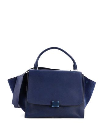 Celine Trapeze Bag Leather with Suede Medium satchel - Blauw