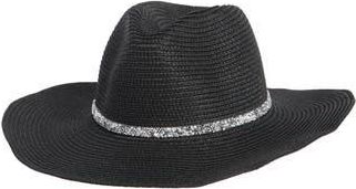 David and Young Metallic Band Straw Cowboy Hat in Black at Nordstrom Rack