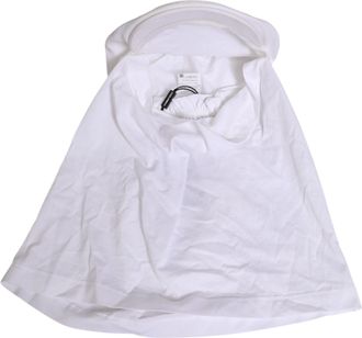 Dolce & Gabbana White Cotton DG Logo Plaque Baseball Balaclava Mens Hat