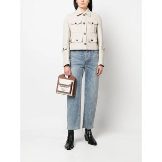 Durazzi Milano Cropped Cotton Jacket - White