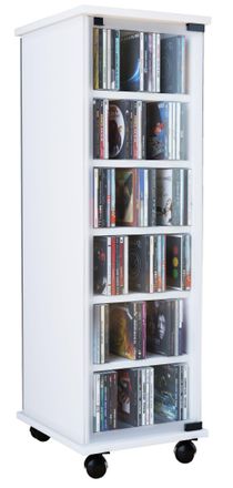ebuy24 Ebuy24 - Vcm Cd Shelf Wood Gabinete De Cd Con Puertas De Vidrio De Seguridad Esg Para 204 Cd O 72 Dvds Dimensiones: Al. 98 X An. 31 X T. 35 Cm Estante