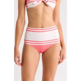 Lemlem Elsi High Waist Bikini Bottoms in Ayele Fragaria at Nordstrom Rack, Size X-Large