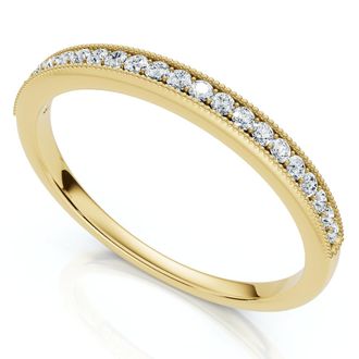 Pompeii3 3/8thCt Diamond Sephora Stackable Wedding Anniversary Ring 10k Gold Lab Grown