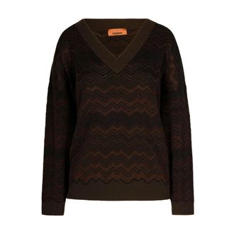 Missoni Dames, Truien, Bruin, Maat: XL Zijde