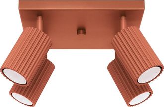 Sollux Lighting Lámpara de techo ocre rojo aluminio alt. 25 cm