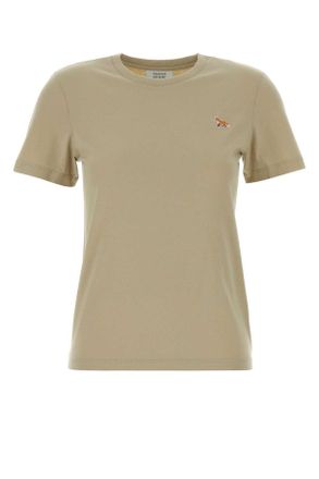 Maison Kitsun&eacute; Beige Cotton T Shirt