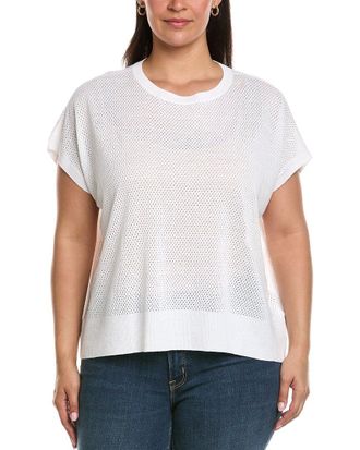 Eileen Fisher Eileen Fisher Plus Crewneck Linen-Blend Vest