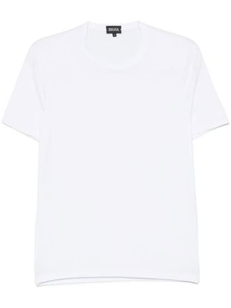 Tシャツ・カットソー ERMENEGILDO ZEGNA Men T Shirts UB386A5 B718 213 White Zegna logo-embroidered Cotton T-shirt | White | FARFETCH