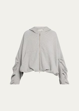 Dries Van Noten Hannett Jersey Hooded Zip Track Jacket