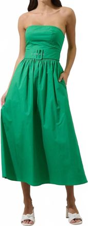 Sugarlips Janelle Strapless Dress In Kelly Green