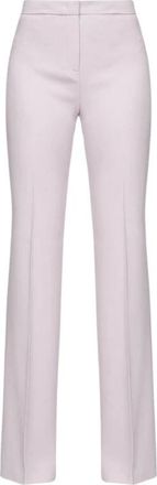 Pinko Hulka Pantalone - Dames - Straight fit broeken - Wit - S - Polyester - Broeken