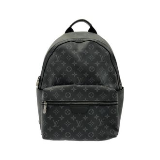 Louis Vuitton Black Coated Canvas Backpack (Pre-Owned)