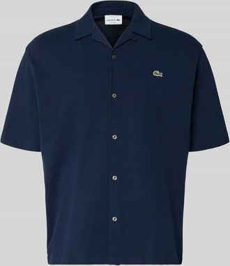 Lacoste Relaxed Fit Freizeithemd aus reiner Baumwolle in Marine, Gr&ouml;&szlig;e 41