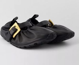 Balmain leather ballerina loafers
