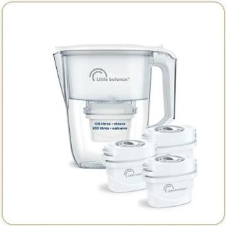Little Balance Jarra Filtrante Little Balance Blanco 2,5 Litros Pl&aacute;stico Vidrio