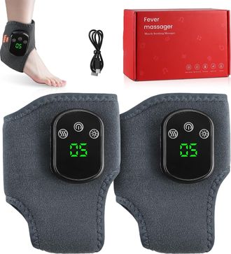 OEM Masajeador De Pies, 2 Piezas, 3 En 1, El&eacute;ctrico, Con Funci&oacute;n De Calor Y Masajeador De Tobillos, Con 3 Modos De Vibraci&oacute;n Y 5 Niveles De Calor, Para Al