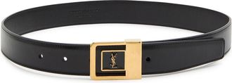 Saint Laurent Logo-engraved Leather Belt - Black - 90 (UK14/ L)