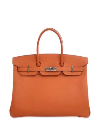 Herm&egrave;s 2009 Epsom Birkin Retourne 35 handbag - Arancione