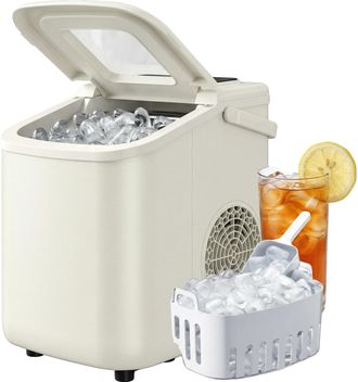 OEM M&aacute;quina De Helados, Producci&oacute;n Diaria De 12 Kg, Cubitos Listos R&aacute;pidamente, Color Beige