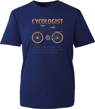 Generic Cycologist Cyclist T-Shirt, Funny Crazy Bicycle Riders Vintage Unisex Kids Adults Top (Navy, M)