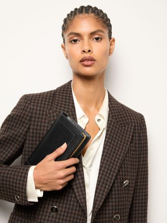 Reiss Black Leather Chain-strap Shoulder Bag