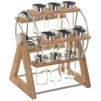 5five Simply Smart 5five Simply Smart - Supporto a ruota per 15 barattoli di spezie in bamb&ugrave; - 5five