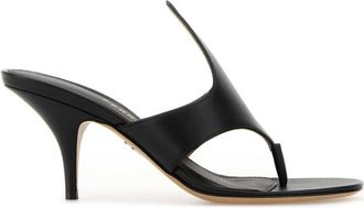Ferragamo Black Leather Heels