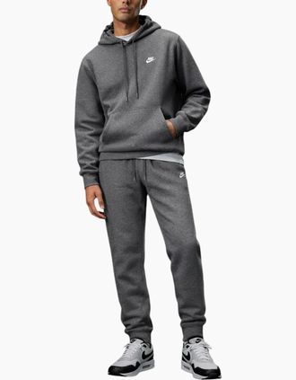 Nike Mens Nike Club Mens Tracksuit Pullover Embroidered Long Sleeve - Grey - Size: XL