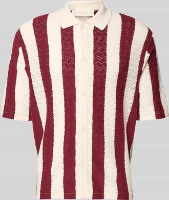 Jack & Jones Jack & Jones Regular Fit Poloshirt mit Knopfleiste Modell TYLER in Dunkelrot, Gr&ouml;&szlig;e XXL