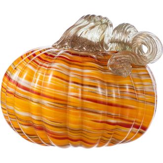 Glitzhome Fall Multi-Style Small Glass Pumpkins in Orange at Nordstrom