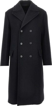 Fendi Wool and angora double-breasted coat Man 48