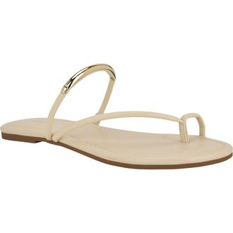 Calvin Klein Bienna Toe Loop Sandal in Ivory at Nordstrom, Size 5.5