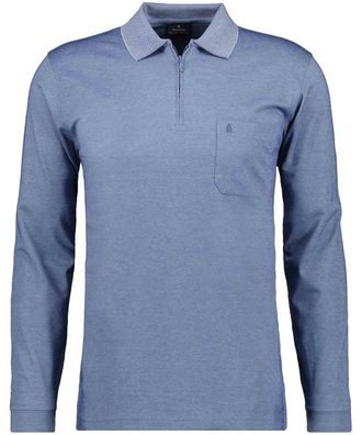 Ragman Poloshirt RAGMAN, Herren, Gr. 3XL, grau (taube), Baumwollmischung, regular fit, hoch geschlossener Ausschnitt, Shirts Poloshirt