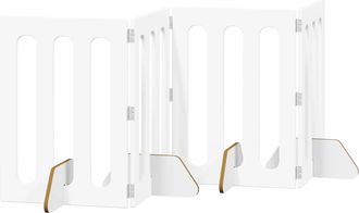 vidaXL Valla Plegable Para Mascotas 4 Uds. Blanco 201 X 38 X 70 Cm Vidaxl