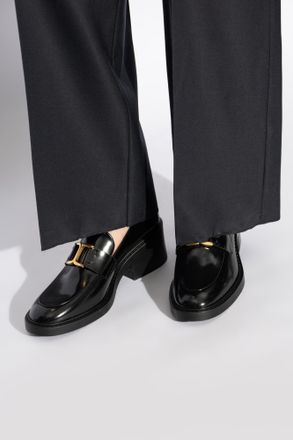 Chloé Marcie Heeled Loafers, Womens, Black