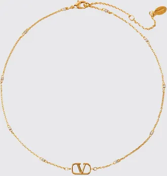 Valentino Garavani Collana girocollo in ottone con pendente VLogo Signature