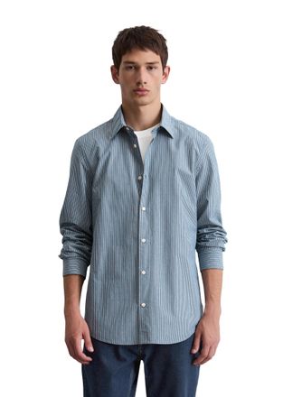 Marc O'Polo Langarmhemd MARC OPOLO, Herren, Gr. XXL, N-Gr, bunt (multi, blau daze), Web, Obermaterial: 100% Baumwolle, 2-Knopf-Manschette, Hemden Langarmhemd, Sha