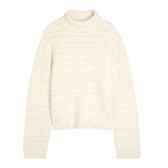 Guest In Residence Turtleneck Cable-Knit Jumper