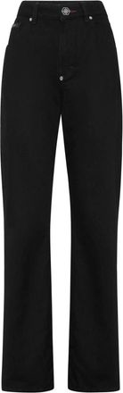 Philipp Plein Straight Fit Jeans Hexagon - Dames - Regular Fit Jeans - Zwart - W26 - Denim - Jeans