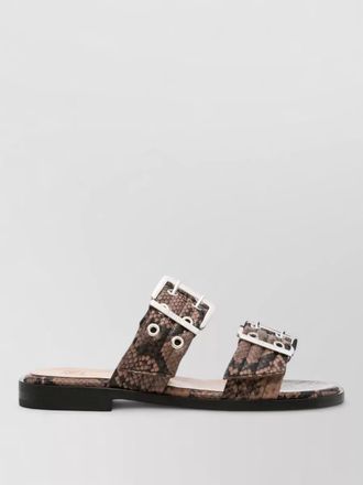 Ganni lace sandals open toe flat sole