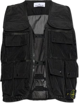 Stone Island Pocket Vest - Heren - Bodywarmers - Zwart - L - Jassen