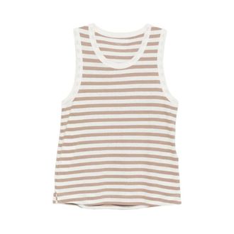 Majestic Filatures Majestic Filatures, Sleeveless Tops, female, Multicolor, Size: S Striped Sleeveless Top