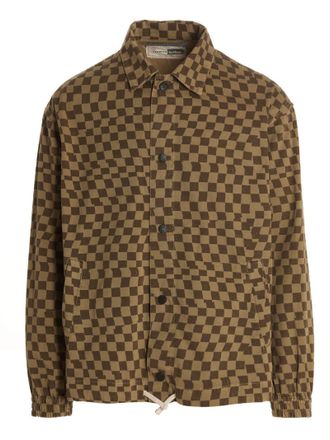 Incotex Mens Check Print Overshirt