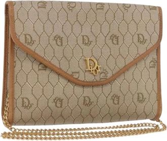 Dior Pre-owned Vintage Honeycomb Canvas Shoulder Bag - Dames - Vintage Schoudertas - Beige - ONE Size - Vintage