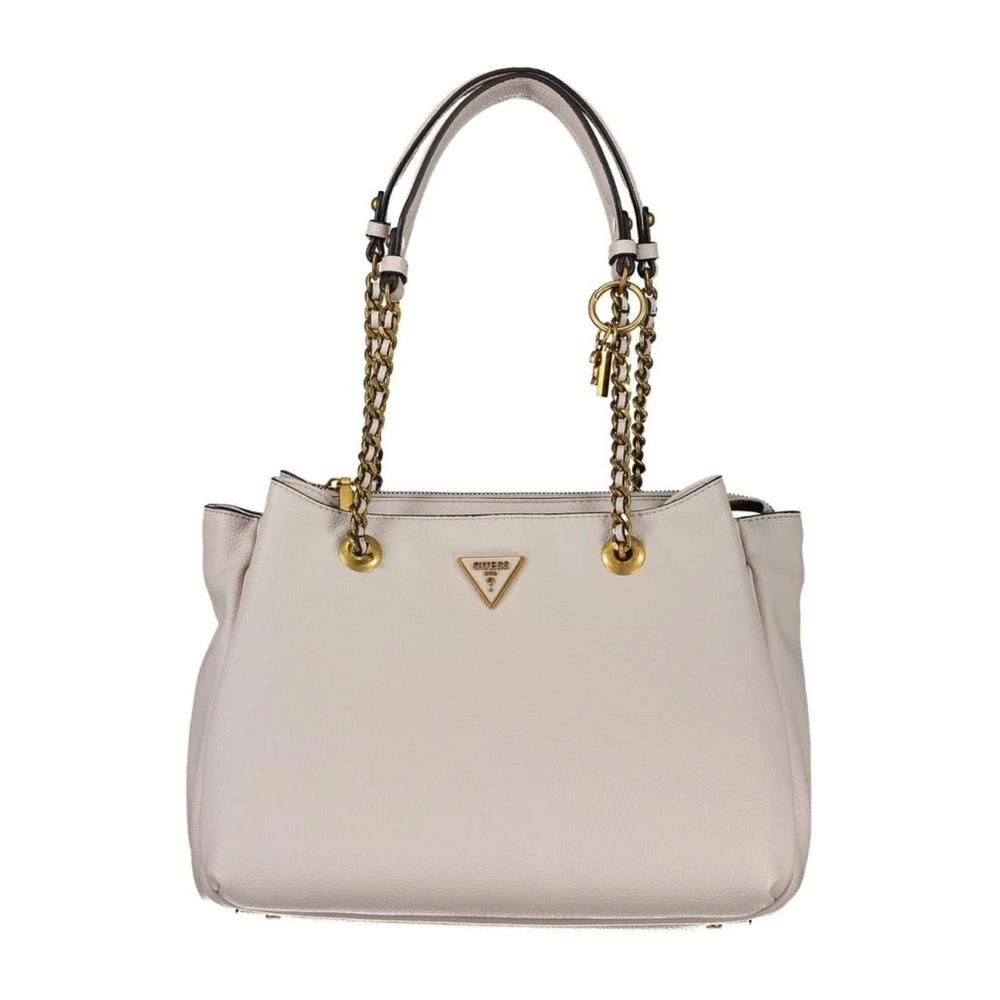 Guess Women's White Leather Sawyer Satchel shops Handbag NWT